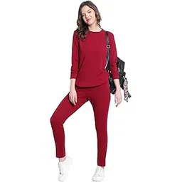 rabby Women's Poly Cotton Regular Fit Solid Track Suit-picture-34
