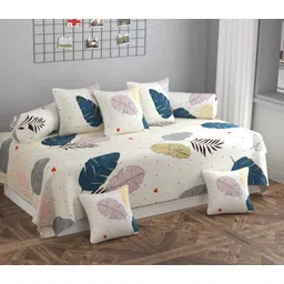 rabhnoor Polycotton Floral Diwan Set image 1