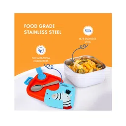 Rabitat Lunchmate Mini Stainless Steel Lunch Box with Spoon Totally Adorable - 500 ml image 3