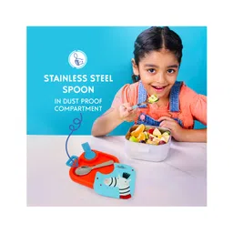 Rabitat Lunchmate Mini Stainless Steel Lunch Box with Spoon Totally Adorable - 500 ml image 5