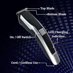 RACCOON Trimmer for MEN/WOMEN Professional AT-538 Beard, Body Hair Cutting Machine Fully Waterproof Trimmer 90 min Runtime 5 Length Settings image 2