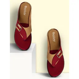 RACECOURSE Women Colourblocked Open Toe Flats-picture-25