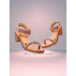 RACECOURSE Women Embellished Open Toe Block Heel Sandals-picture-19