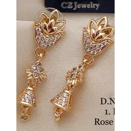 RACHANA FASHION women Floral Jhumkas Earrings-picture-10