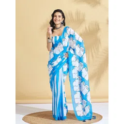RACHNA Abstract Printed Ready to Wear Ikat Saree-picture-16