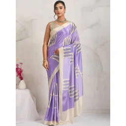 RACHNA Digital Paisley Printed Satin Ready To Wear Saree With Unstiched Blouse-picture-24