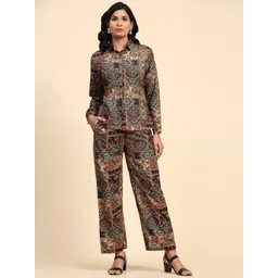 RACHNA Ethnic Motifs Printed Crop Top With Shirt & Trouser-picture-38