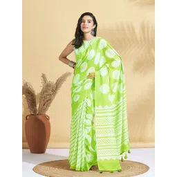 RACHNA Polka Dot Ready to Wear Ikat Saree-picture-14