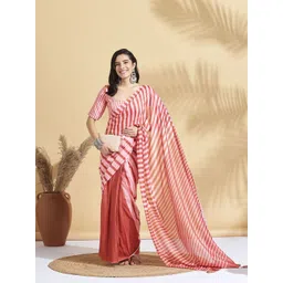 RACHNA Striped Ready to Wear Ikat Saree With Unstitched Blouse Piece-picture-15