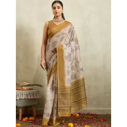 RACHNA Women Chanderi Digital Floral Printed Ready To Wear Saree-picture-11