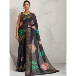 RACHNA Women Chanderi Digital Floral Printed Ready To Wear Saree-picture-10
