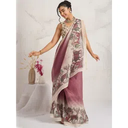 Rachna Women Chanderi Digital Floral Printed Ready To Wear Saree image 5