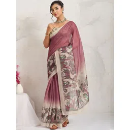 Rachna Women Chanderi Digital Floral Printed Ready To Wear Saree image 2