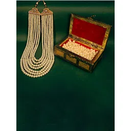 Radhe Creation Men Gold-Plated Beaded Layered Necklace-picture-12