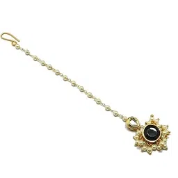 radhesh creation and jewellery Gold Plated Maangtikka for Women and Girls-picture-33