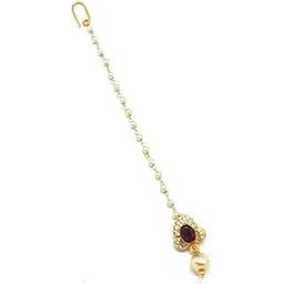 radhesh creation and jewellery Radhesh Creation Jewellery Small Size Maang Tikka Decorated with Crystal for Women/Girls-picture-21
