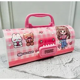 radhey preet Most Popular & Trending Girl Print Password Protected Pencil Case With Suitcase Style Made From Heavy Quality For Boy & Girl RP635 Art Plastic Pencil Box-picture-22