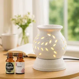 Radhika LEMON GRASS Diffuser Set CERAMIC BALL SHAPE WHITE ELECTRIC OIL DIFFUSER home, office Diffuser-picture-12