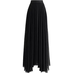 radhika 'n' dhaanya creation Georgette Flare Maxi Skirt Black-picture-23
