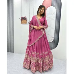 radhvi biz Self Design Semi Stitched Lehenga Choli-picture-27