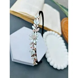 radhya accessories Stone Studded Hairband Velvet for Women Girls Embellished Party for Kids Korean hair accessories Gift for Girls (Pack of 1) (Design 1, Pack of 1)-picture-31