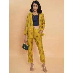 Raeth Apparels Printed Pure Cotton Blazer With Trousers-picture-21