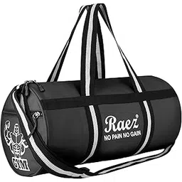 Reaz MART RAEZ Gym Bag for Boys/Girls 40cms Duffle/Shoulder/Gym Bag for Men & Women with Separate Shoe Compartment (Black)-picture-19