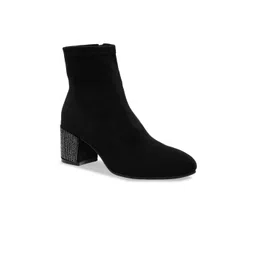 RAG & CO Women Rhinestones Embellished Block Heel Chelsea Boots-picture-13