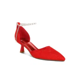 Rag & Co Women's Red Ankle Strap Sandals-picture-43