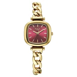 Titan Raga Showstopper Quartz Analog Maroon Dial Metal Strap Watch For Women-picture-32