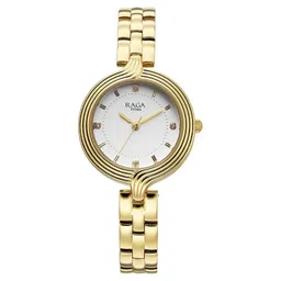Titan Raga Showstopper Quartz Analog White Dial Rose Gold Metal Strap Watch For Women-picture-23