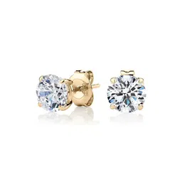 RAGABANDHA DESIGN STUDIO 925 Sterling Silver 22K Gold-Plated Zircon Studded Circular Studs-picture-27