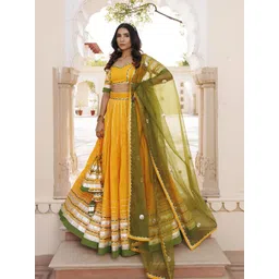 Ragavi Sweetheart Neck Cotton Ready to Wear Lehenga & Blouse With Dupatta image 2