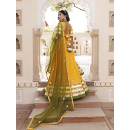 Ragavi Sweetheart Neck Cotton Ready to Wear Lehenga & Blouse With Dupatta image 3
