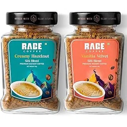 Rage Coffee Silk Blend Instant Coffee | Creamy Hazelnut & Vanilla Velvet Silk Blend Flavoured Coffee 60 GMs Each | Premium, Bold & Smooth | Pack of 2-picture-32