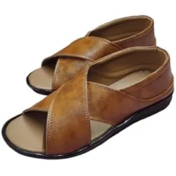 rage gaze Beige Artificial Leather Sandals for Men-picture-31