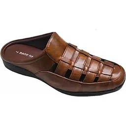 rage gaze Men's Fashion Sandals - Comfortable Fisherman Sport Sandals, Premium PU Padding, Synthetic Leather, Closed-Toe Summer Outdoor Sandals, Brown - Stylish and Durable Footwear-picture-12