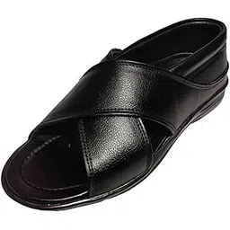 rage gaze Men's Sandals - Comfortable Fisherman Sport Sandals, Summer Casual with Premium PU Padding & Synthetic Leather, Cross Black Closed-Toe Outdoor Footwear-picture-36