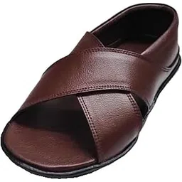 rage gaze Men's Sandals - Comfortable Fisherman Sport Sandals, Summer Casual with Premium PU Padding & Synthetic Leather, Cross Brown Closed-Toe Outdoor Footwear-picture-37