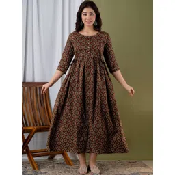 Raghav Silk Studio Women Floral Printed Thread Work Maternity Kurta-picture-29