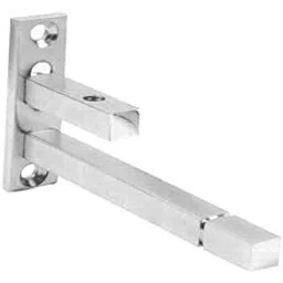 Raghuvanshi Marketing 12mm Glass X Lenth 4" Inch F Type Glass Shelf Bracket Square Stainless Steel (Pack of 4)-picture-10