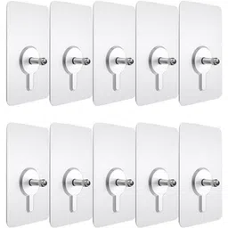 raghuvanshi Adhesive Hooks, Detachable Self Adhesive Wall Screw Hooks, Punch-Free Hook 10-picture-19