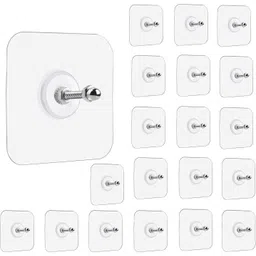 raghuvanshi Heavy Duty Self-Adhesive Screw Wall Hooks for Hanging – Pack of 20 Hook Rail 20-picture-14
