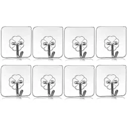 raghuvanshi Set of 8 Adhesive Hooks for Wall Heavy Duty Self Adhesive Wall Hooks Hook 8-picture-17