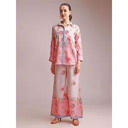 RAGHVENDRA TEXTILES Floral Printed Shirt Collar Shirt With Trousers Co-Ords-picture-14