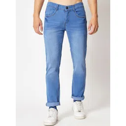 RAGZO Men Mid Rise Slim Fit Clean Look Heavy Fade Stretchable Jeans-picture-32