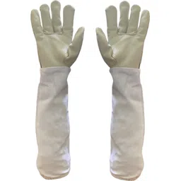 rahban Beekeeping Protective Gloves-Breathable Fabric Leather Gloves with Elastic cuffs Garden Tool Kit-picture-19
