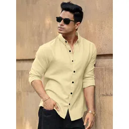 RAHI TRENDZ Men Classic Fit Textured Spread Collar Casual Shirt-picture-11