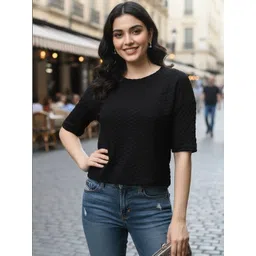 RAHI TRENDZ Women Drop-Shoulder Sleeves T-shirt-picture-33