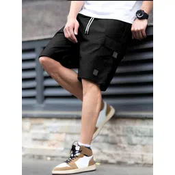 raiment Solid Men Black Casual Shorts-picture-13